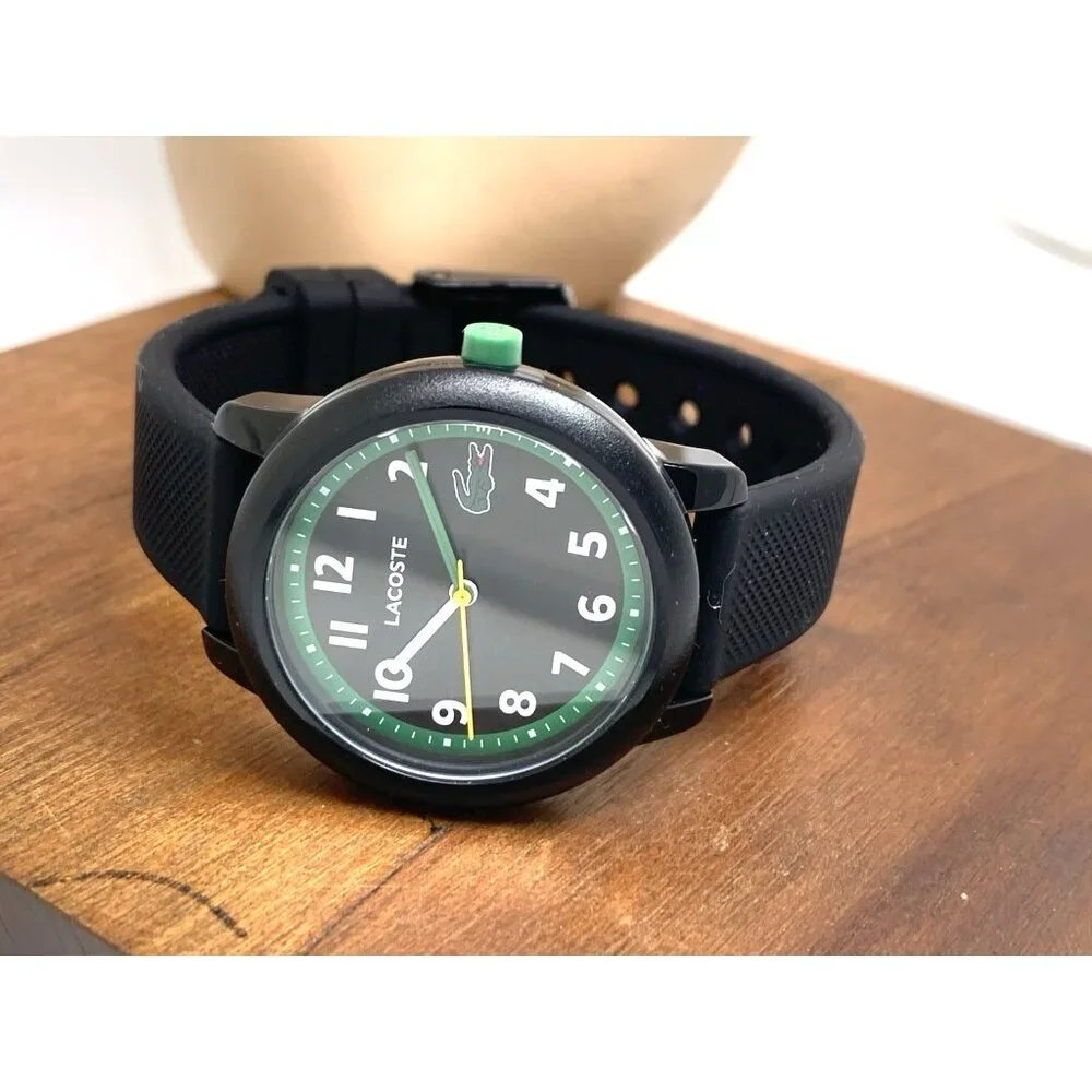 Lacoste Women's Watch 2030042 Quartz Black Dial Textured Rubber Band 12.12 33mm